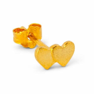 Domino Hearts gold plated