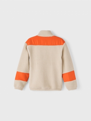 NKMNAFARVE LS TEDDY PULLOVER OXFORD TAN