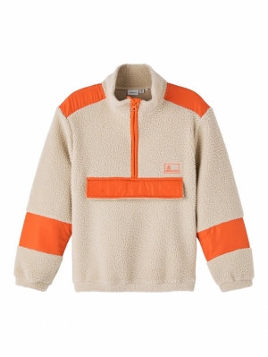 NKMNAFARVE LS TEDDY PULLOVER OXFORD TAN