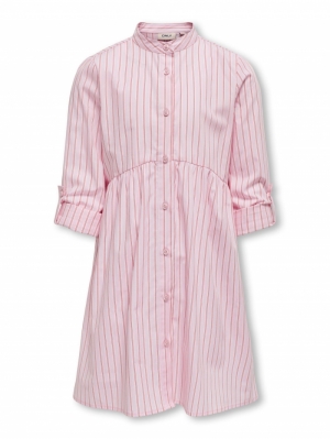 KOGHOLLY DITTE STRIPED DRESS BEGONIA PINK ST