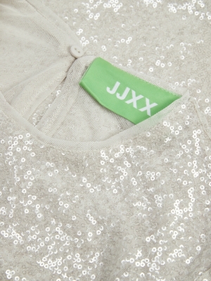 JXMIA SS SEQUIN TOP SILVER